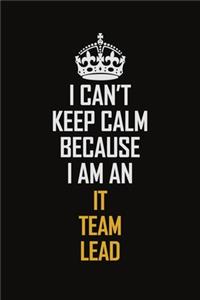 I Can't Keep Calm Because I Am An IT team Lead