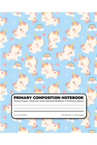 Primary Composition Notebook Story Paper Journal dotted midline and picture space