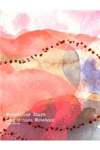 Watercolor Stars Composition Notebook
