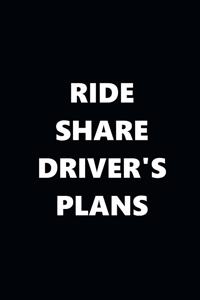 2019 Daily Planner Ride Share Driver's Plans Black White Design 384 Pages