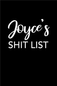 Joyce's Shit List