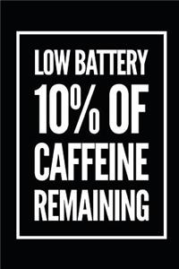 Low Battery 10% of Caffeine Remaining