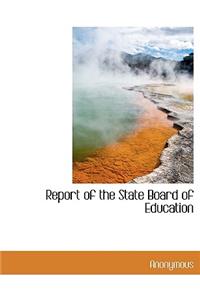 Report of the State Board of Education