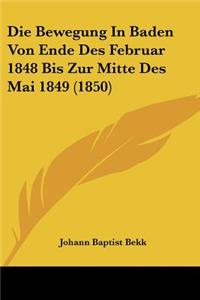 Bewegung In Baden Von Ende Des Februar 1848 Bis Zur Mitte Des Mai 1849 (1850)