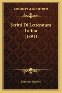 Scritti Di Letteratura Latina (1891)