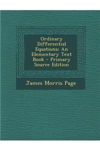 Ordinary Differential Equations