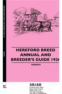 Hereford Breed Annual and Breeder's Guide 1926