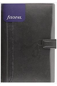 FILOFAX NAPPA PERSONAL ORGANISER BLACK