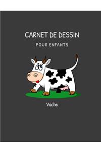 Carnet de dessin pour les enfants Vache