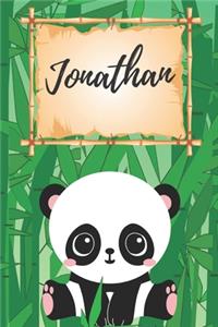 Name Notizbuch Panda / Malbuch / Kritzelbuch / Tagebuch / Journal / Notizheft / DIN A5 / Geschenke Jonathan