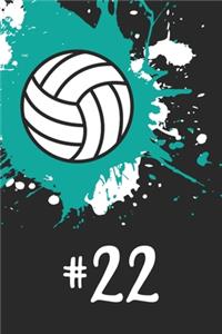 #22 Volleyball Notebook