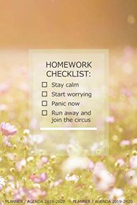 Homework Checklist- Stay Calm, Start Worrying