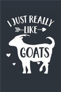 I Just Really Like Goats Notebook - Goat Gift for Goat Lovers - Goat Journal - Goat Diary