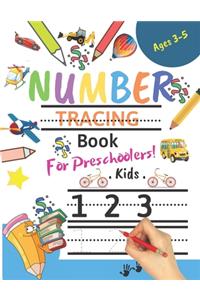 Number Tracing Book for Toddlers Ages 3-5