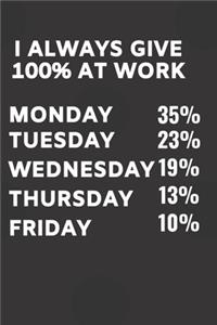I Always Give 100% At Work