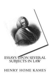 Essays upon several subjects in law