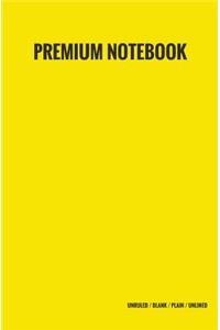 Premium Notebook - Unruled / Blank / Plain / Unlined