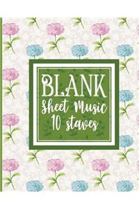 Blank Sheet Music - 10 Staves