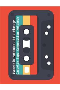 Isometric Notebook, 80's Vintage Cassette Tape Composition Notebook