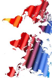 Rainbow World Map Journal