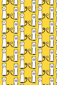 Journal Notebook For Cat Lovers Funny Tall Cats Pattern 8