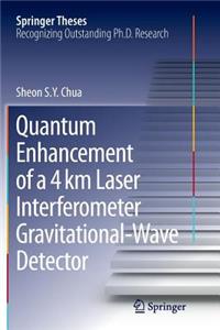 Quantum Enhancement of a 4 Km Laser Interferometer Gravitational-Wave Detector