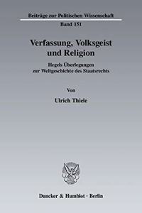 Verfassung, Volksgeist Und Religion