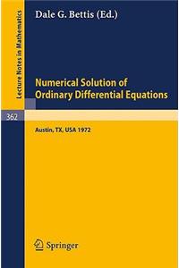 Proceedings of the Conference on the Numerical Solution of Ordinary Differential Equations