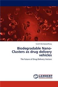 Biodegradable Nano-Clusters as drug delivery vehicles