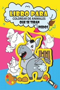 Libro para colorear de animales que se tiran pedos