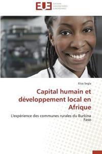 Capital Humain Et Développement Local En Afrique