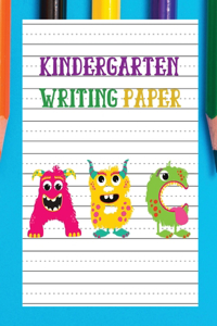 Kindergarten Writing Paper with Lines For ABC Kids150 Blank Handwriting Practice, Lined paper for Kindergarten Writing