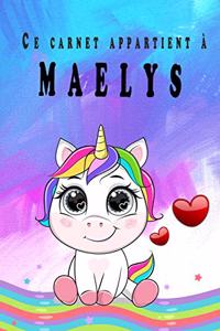 Ce carnet appartient à MAELYS