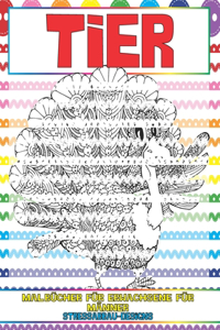 Malbücher für Erwachsene für Männer - Stressabbau-Designs - Tier