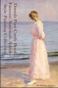 Danish Post Cards Book - Famous Nationals Artisits Style Painting Collection