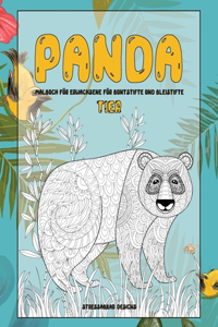 Malbuch für Erwachsene für Buntstifte und Bleistifte - Stressabbau-Designs - Tier - Panda
