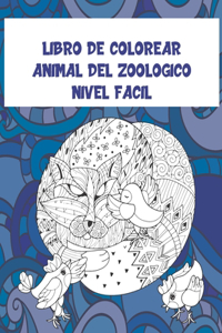 Libro de colorear - Nivel fácil - Animal del zoológico