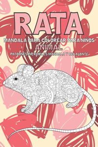Mandala para colorear para niños - Patrones increíbles Mandala y relajante - Animal - Rata