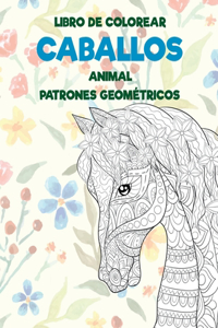 Libro de colorear - Patrones geométricos - Animal - Caballos