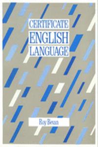 Certificate English Language