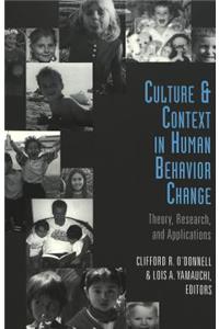 Culture and Context in Human Behaviour Change