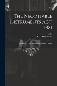 Negotiable Instruments Act, 1881