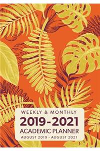 Weekly & Monthly 2019 - 2021 Academic Planner August 2019 - August 2021