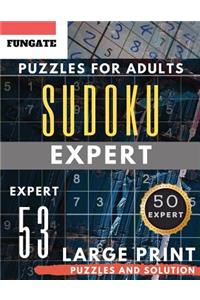 Expert Sudoku Puzzles for Adults Large Print