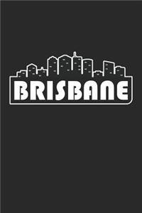 Brisbane Notebook - Australia Gift - Skyline Brisbane Journey Diary - Australia Travel Journal