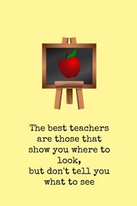 The Best Teachers Are Those That Show You Where to Look, But Dont Tell You What to See