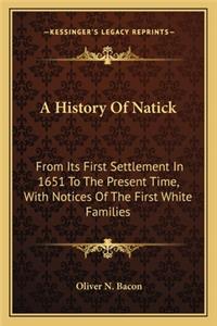 A History Of Natick