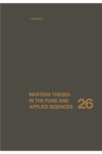 Masters Theses in the Pure and Applied Sciences