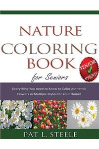 Nature Coloring Book For Seniors