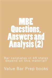 MBE Questions, Answers and Analysis (2): Bar candiates in 49 states depend on this material!